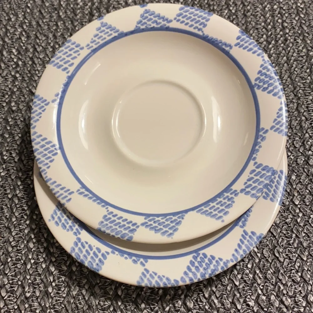 Pfaltzgraff Hopscotch Saucer Blue and White